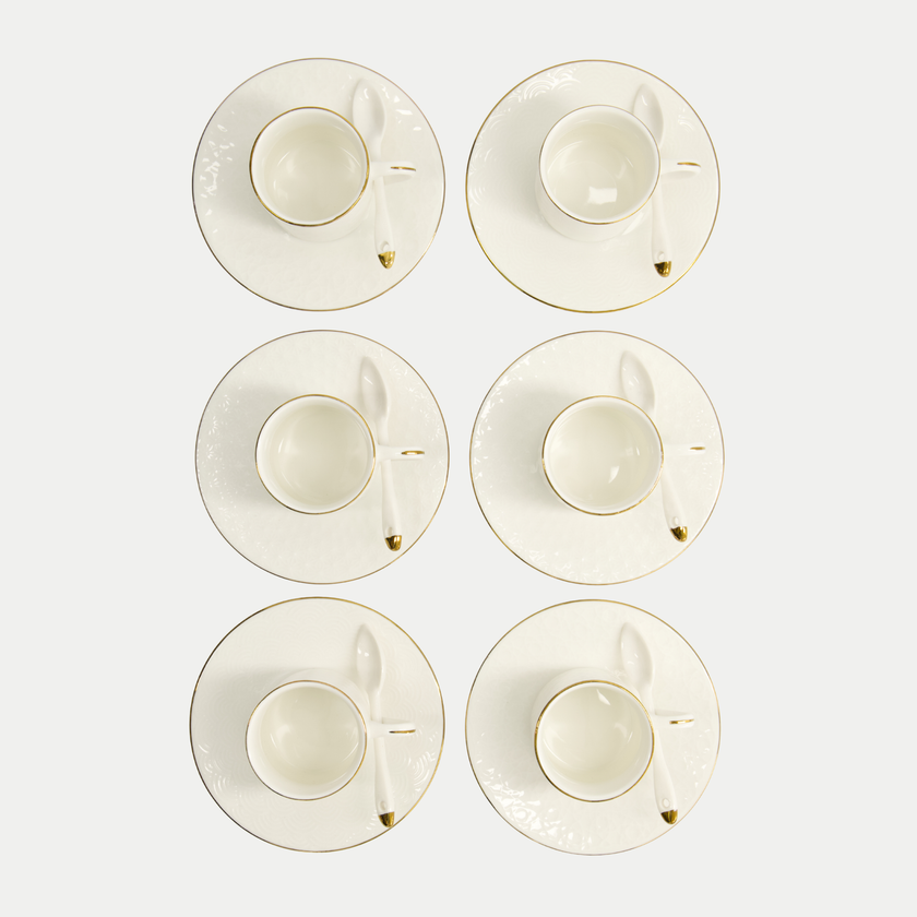 18-delige Tokyo Design Studio Espressoset – Nippon White Gold Rim