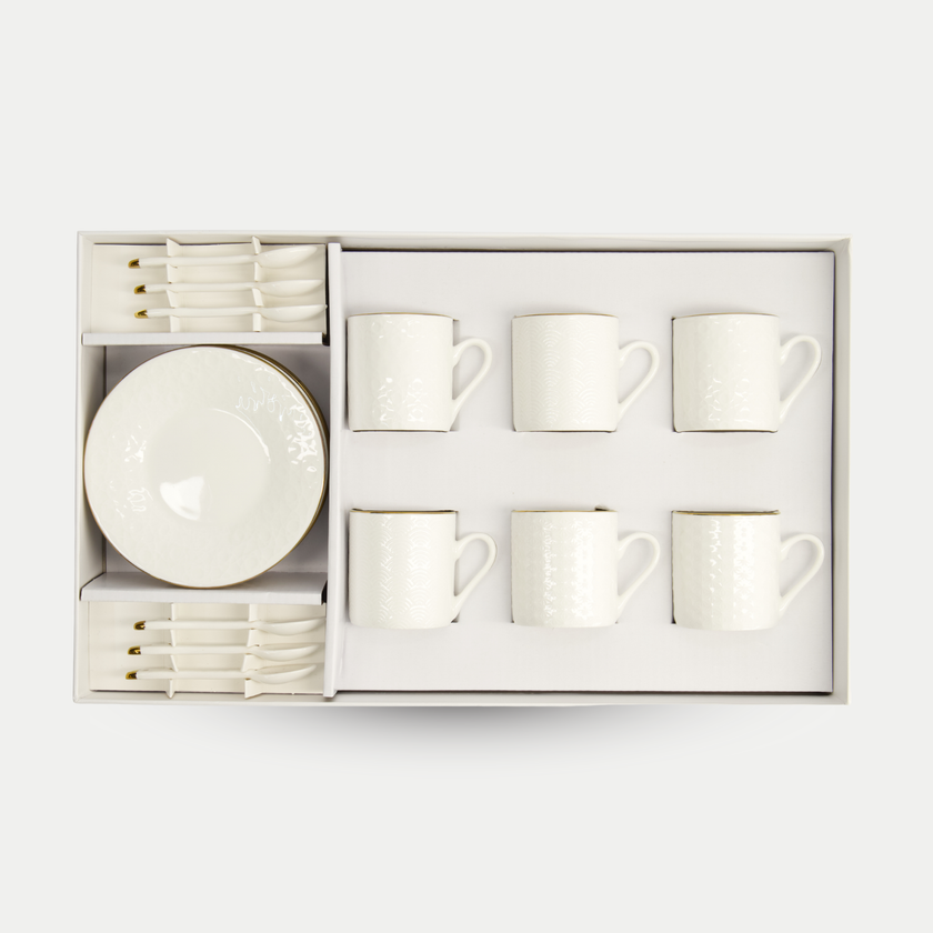 18-delige Tokyo Design Studio Espressoset – Nippon White Gold Rim