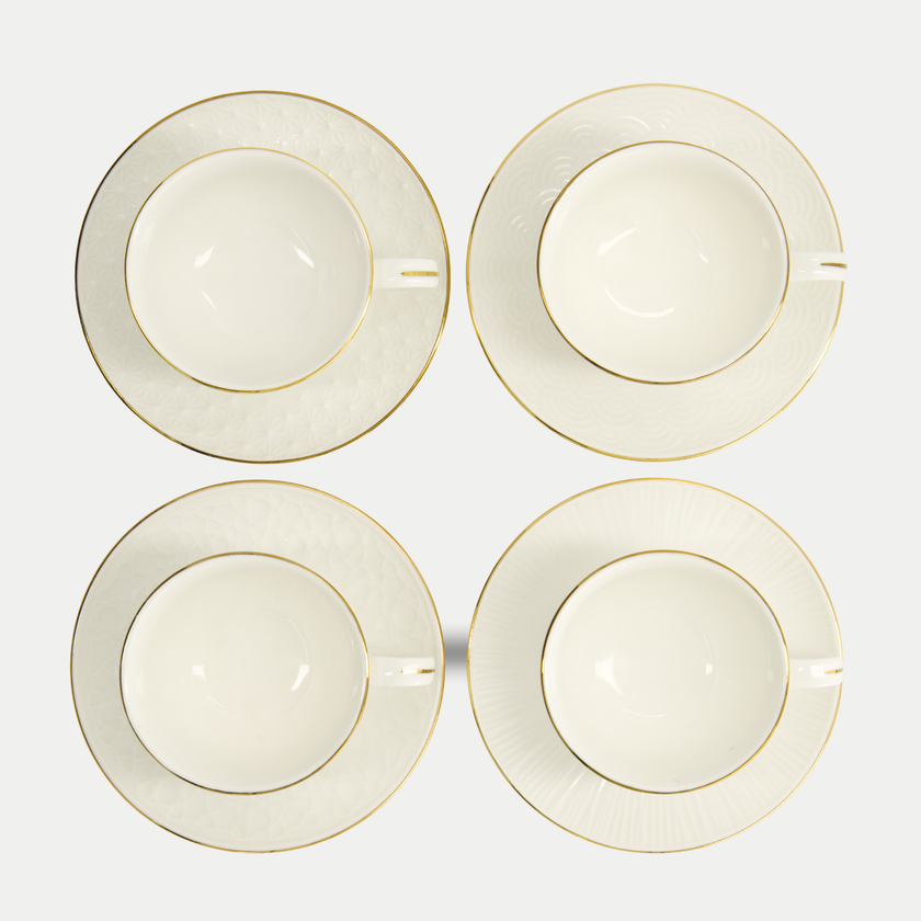 Tokyo Design Studio Kop-en-Schotelset – Nippon White Gold Rim