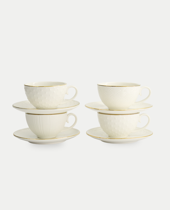 Tokyo Design Studio Kop-en-Schotelset – Nippon White Gold Rim Tokyo Design Studio Kop-en-Schotelset – Nippon White Gold Rim