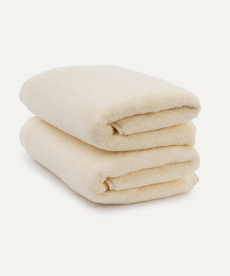 Handdoek zero-twist katoen 50x100 cm (2 st.) | Cream Handdoek zero-twist katoen 50x100 cm (2 st.) | Cream