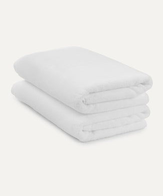 2x Handdoek zero-twist katoen 70x140 cm | Wit 2x Handdoek zero-twist katoen 70x140 cm | Wit