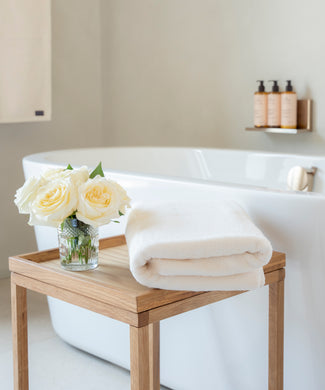 Handdoek zero-twist katoen 70x140 cm | Cream Handdoek zero-twist katoen 70x140 cm | Cream