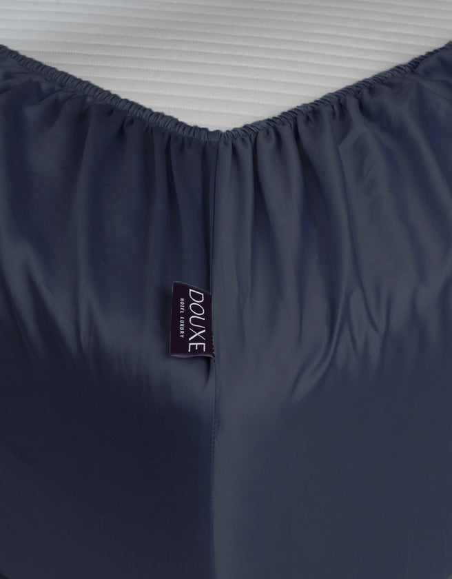 Hoeslaken Egyptisch katoen Satijn 400TC | Harbour Blue | Outlet