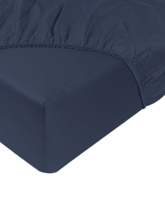 Hoeslaken Egyptisch katoen Satijn 400TC | Harbour Blue | Outlet Hoeslaken Egyptisch katoen Satijn 400TC | Harbour Blue | Outlet