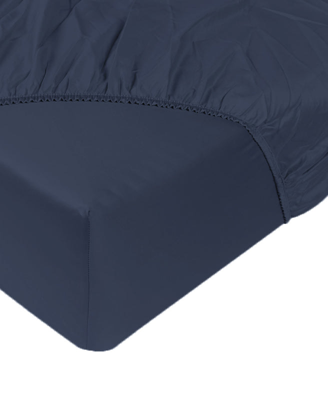 Hoeslaken Egyptisch katoen Satijn 400TC | Harbour Blue | Outlet