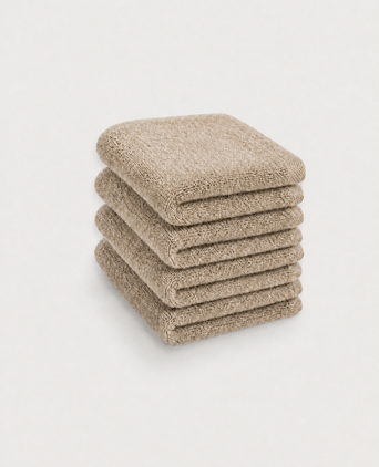 Gastendoekje zero-twist katoen 30x30 cm (4 st.) | Latte Gastendoekje zero-twist katoen 30x30 cm (4 st.) | Latte