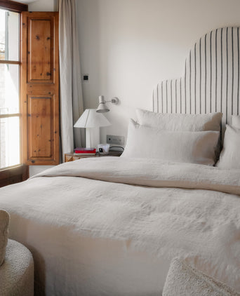 Dekbedovertrek 100% Gewassen Linnen | Oat | Outlet Dekbedovertrek 100% Gewassen Linnen | Oat | Outlet