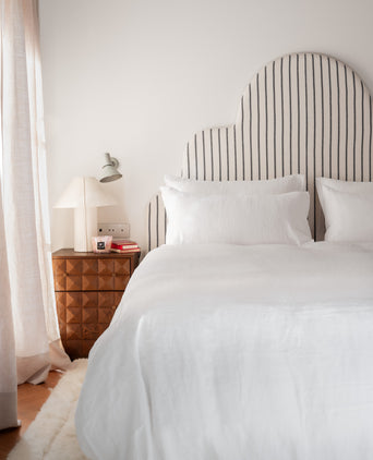 Dekbedovertrek 100% Gewassen Linnen | Wit | Outlet Dekbedovertrek 100% Gewassen Linnen | Wit | Outlet