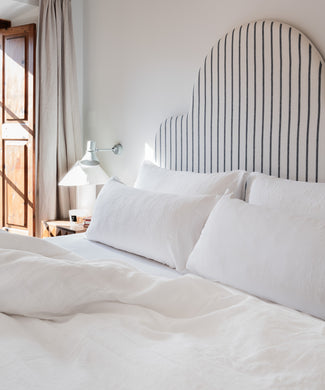 Dekbedovertrekset 100% Gewassen Linnen | Wit Dekbedovertrekset 100% Gewassen Linnen | Wit