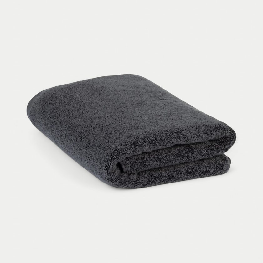 Handdoek zero-twist katoen 70x140 cm | Antraciet