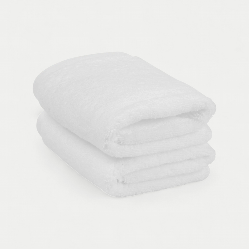 Gästehandtuch Zero-Twist-Baumwolle 40x60 cm (2 Stk.) | Weiß