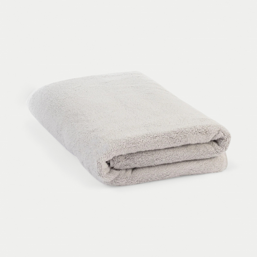 Handdoek zero-twist katoen 100x150 cm | Zilvergrijs