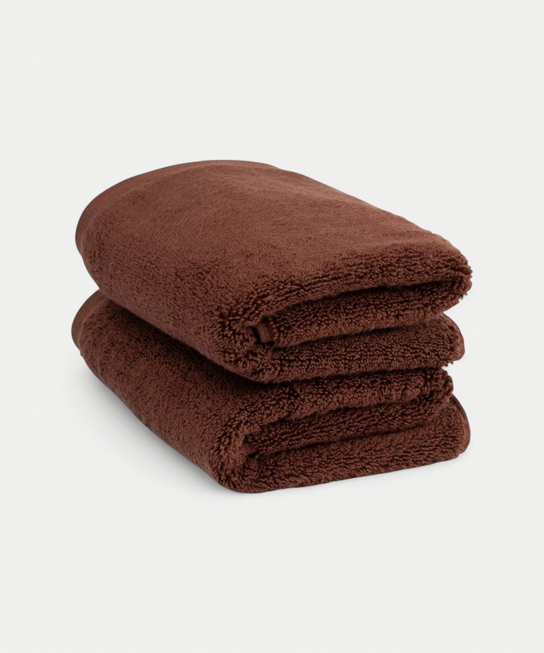 Gastendoekje zero-twist katoen 40x60 cm (2 st.) | Chestnut