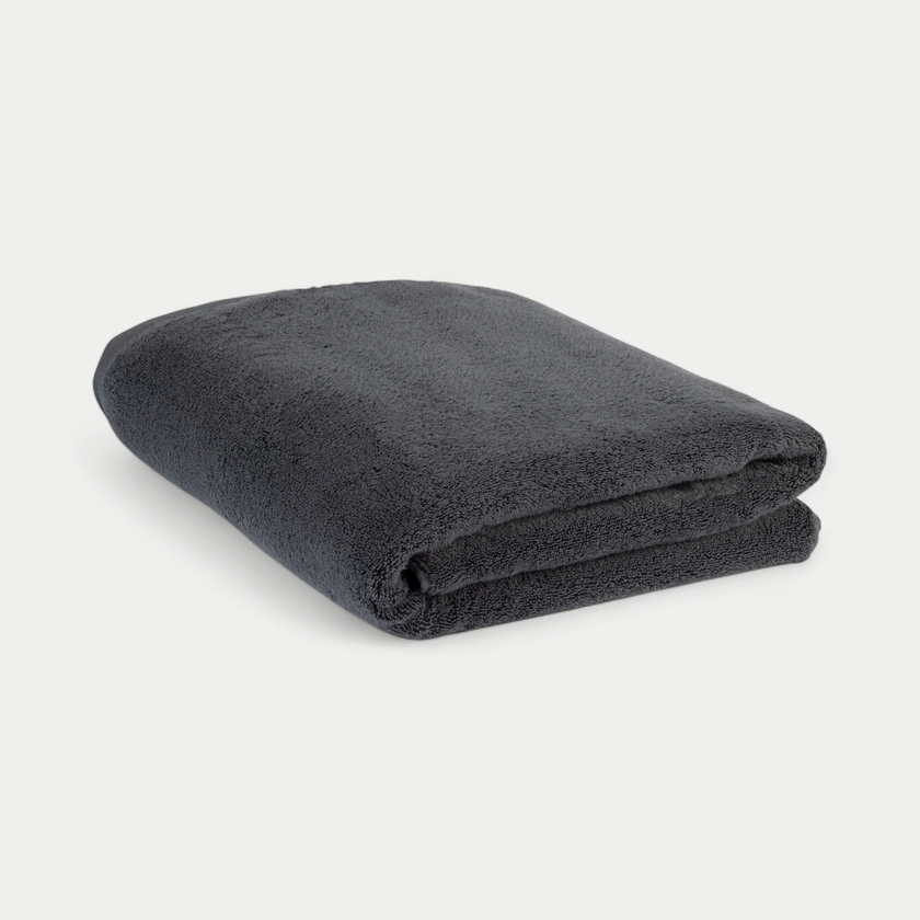 Handdoek zero-twist katoen 100x150 cm | Antraciet