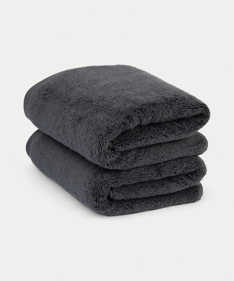 Handdoek zero-twist katoen 50x100 cm (2 st.) | Antraciet