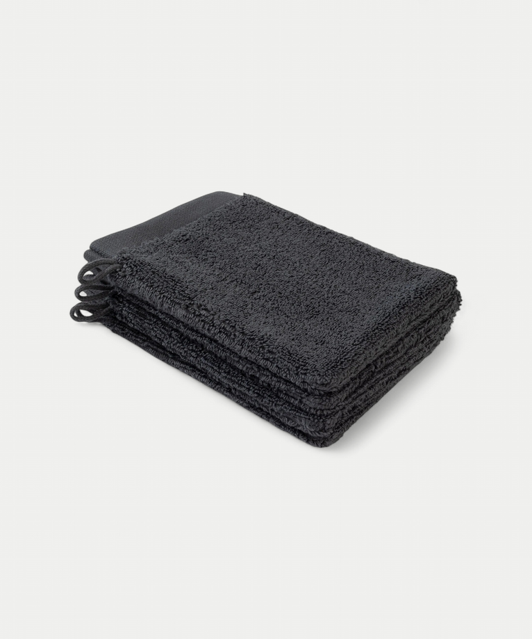 Waschhandschuh Anthrazit 16x21 cm | 4 Stück