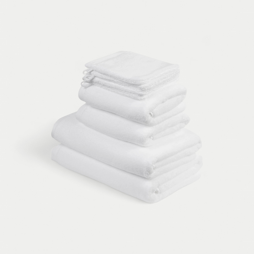 Handdoekset Deluxe (8 st.) | Wit