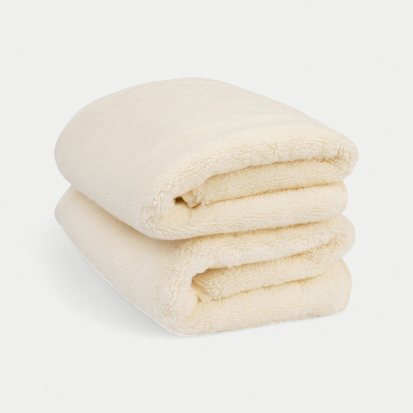Gästehandtuch Zero-Twist-Baumwolle 40x60 cm (2 Stk.) | Cream