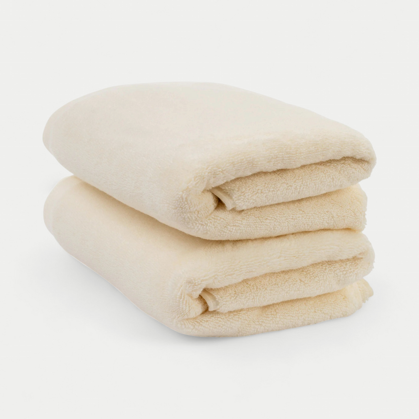 Handdoek zero-twist katoen 50x100 cm (2 st.) | Cream