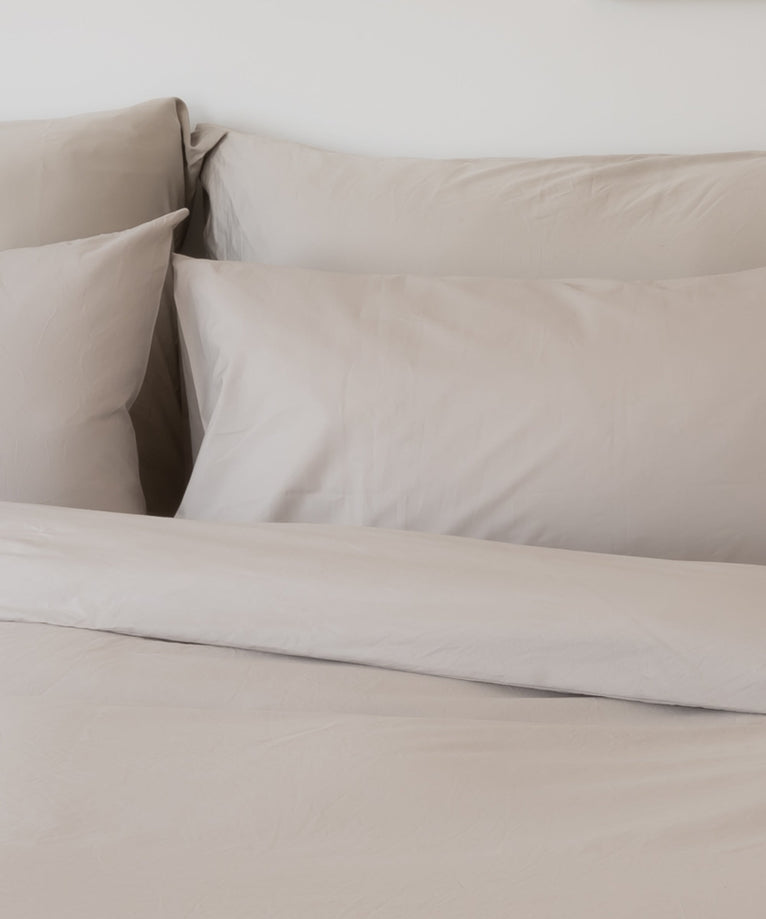 Dekbedovertrekset Egyptisch Katoen | DOUXE Percal | Greige