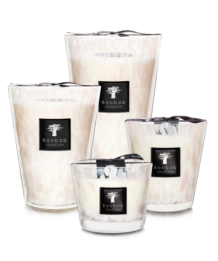 Geurkaars White Pearls Baobab