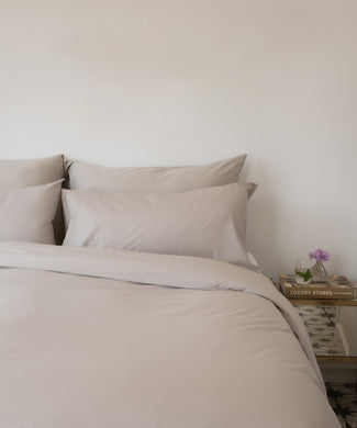 Dekbedovertrekset Egyptisch katoen Percal 400TC | Greige Dekbedovertrekset Egyptisch katoen Percal 400TC | Greige