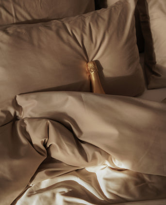 Dekbedovertrekset + Hoeslaken Egyptisch Katoen Satijn | Champagne Dekbedovertrekset + Hoeslaken Egyptisch Katoen Satijn | Champagne