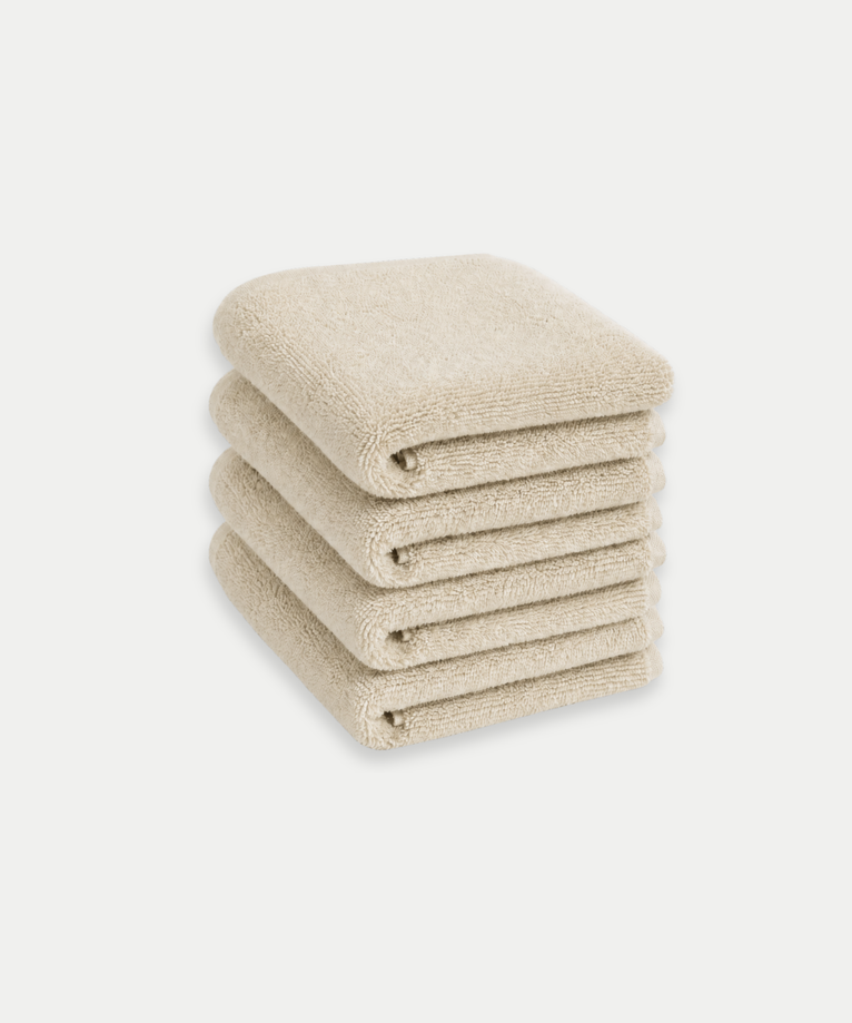 Gastendoekje zero-twist katoen 30x30 cm (4 st.) | Pebble Beach