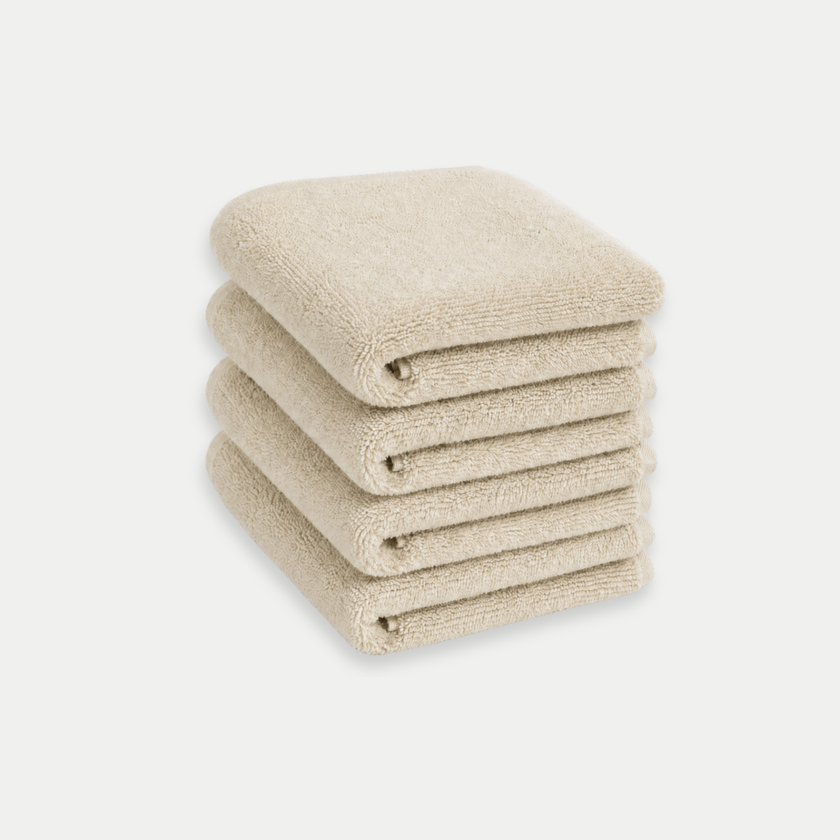 Gastendoekje zero-twist katoen 30x30 cm (4 st.) | Pebble Beach