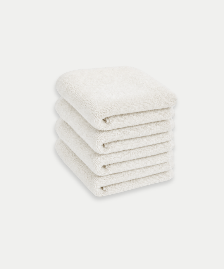 Gastendoekje zero-twist katoen 30x30 cm (4 st.) | Cream