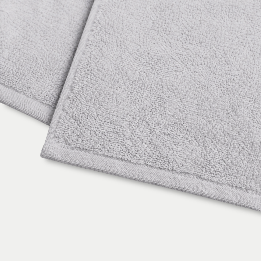 Gastendoekje zero-twist katoen 30x30 cm (4 st.) | Zilvergrijs
