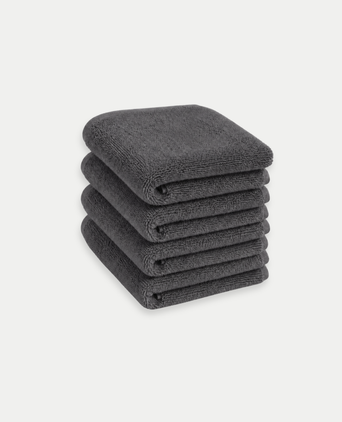 Gastendoekje zero-twist katoen 30x30 cm (4 st.) | Antraciet