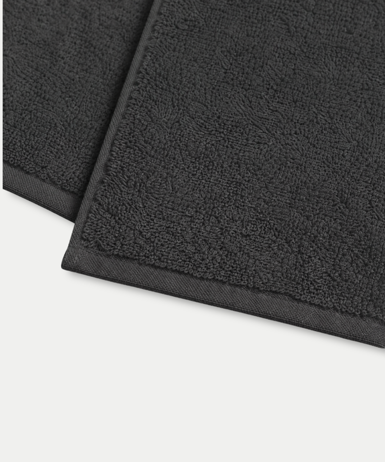 Gastendoekje zero-twist katoen 30x30 cm (4 st.) | Antraciet