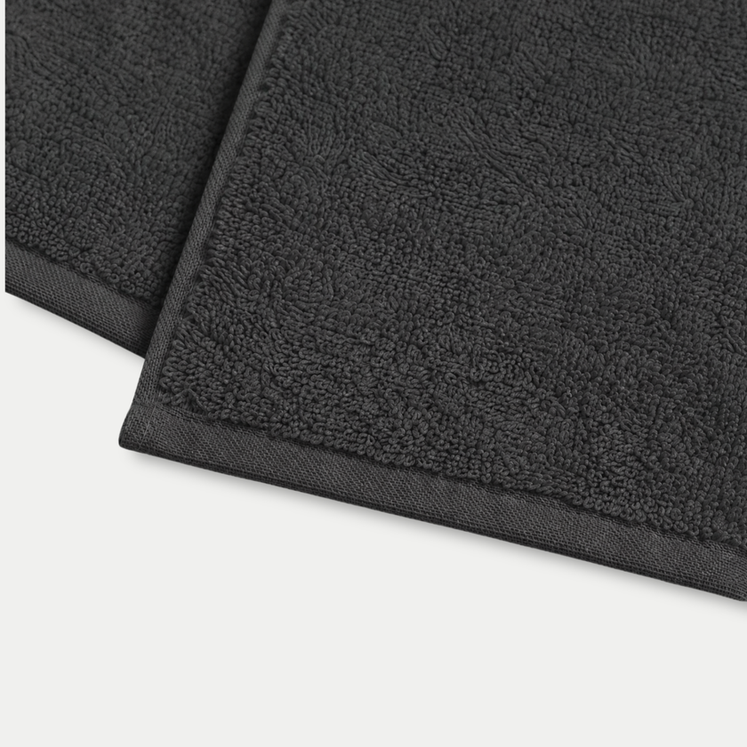 Gastendoekje zero-twist katoen 30x30 cm (4 st.) | Antraciet