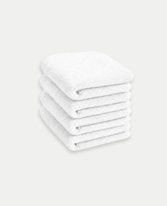 Gastendoekje zero-twist katoen 30x30 cm (4 st.) | Wit