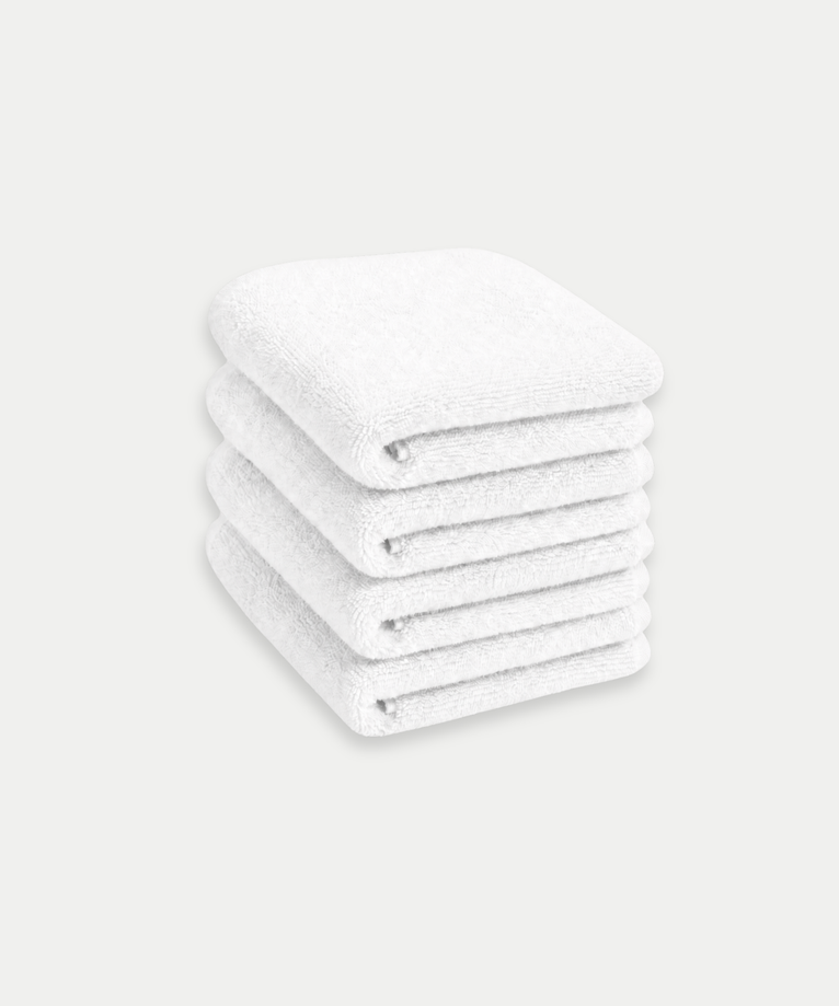 Gastendoekje zero-twist katoen 30x30 cm (4 st.) | Wit