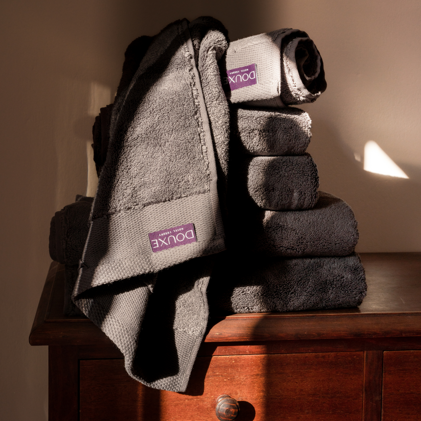 Handdoek zero-twist katoen 70x140 cm | Antraciet