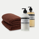 2x Gastendoekje Chestnut + Marie-Stella-Maris Handzeep & Handlotion Courage de Bois