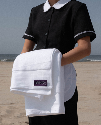 Handdoek zero-twist katoen 100x150 cm | Wit