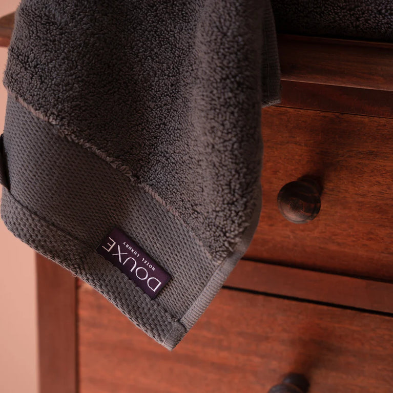 Handdoek zero-twist katoen 100x150 cm | Antraciet