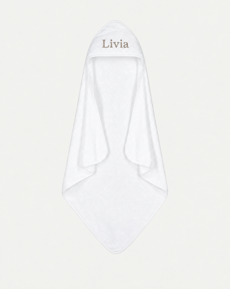 Baby-Badeponcho Zero-Twist-Baumwolle | Weiß