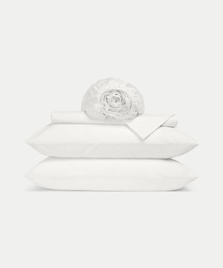 Dekbedovertrekset & Hoeslaken Percal Chalk White