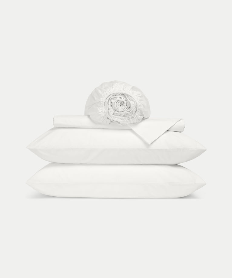 Dekbedovertrekset & Hoeslaken Percal Chalk White