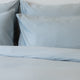 Set van 2 kussenslopen Egyptisch katoen 400TC Satijn | Misty Blue