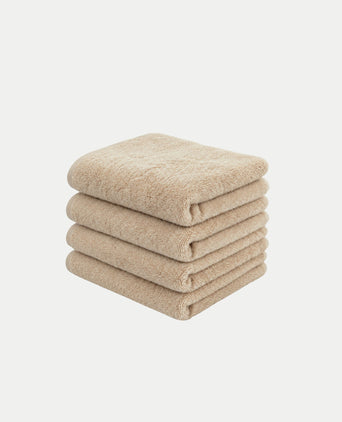 Gastendoekje zero-twist katoen 30x30 cm (4 st.) | Latte