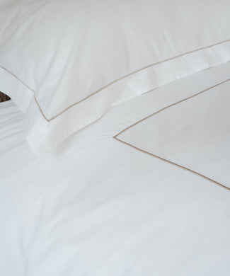 Dekbedovertrekset Egyptisch katoen Percal 400TC | Carmel Wit