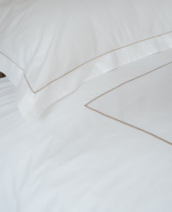 Dekbedovertrekset Egyptisch katoen Percal 400TC | Carmel Wit