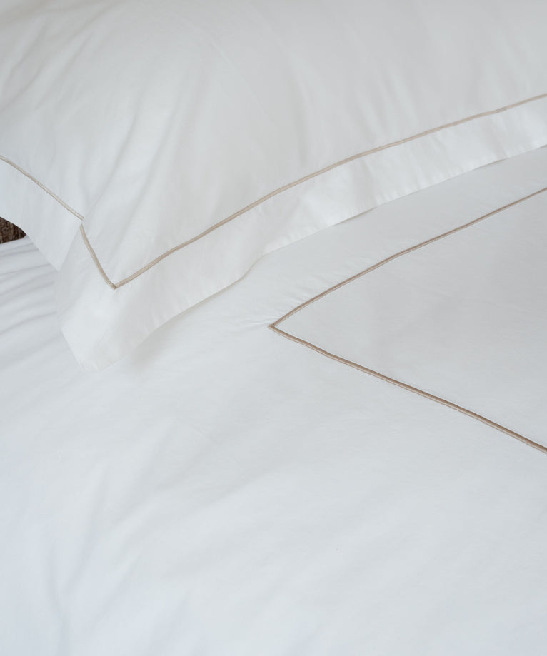 Dekbedovertrekset Egyptisch katoen Percal 400TC | Carmel Wit