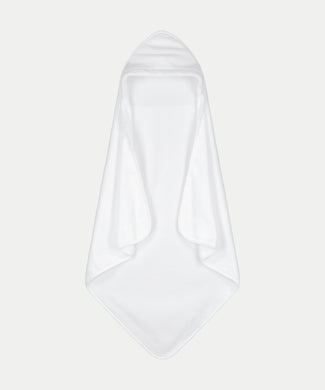 Badcape Baby zero-twist katoen | Wit